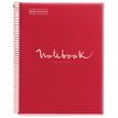 Notebook Emotions, couverture souple, A4 séyès, 80 feuilles de 1 couleur, Miquelrius, Rouge.