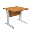 0404052256048-Bureau droit Trend - L80 - Pieds métals - plateau imitation aulne - pied effet chromé--0