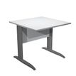 Bureau droit Trend - L80 - Pieds métals - plateau gris - pied anthracite