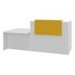 0404052435856-Banque d'accueil OLA - Ensemble composé d'un module haut + un module PMR et d'une tablette jaune curry - L242,5--0