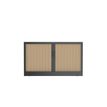 Réhausse pour armoire à rideaux metalliques -  L120 x H43 x P43cm - corps anthracite/rideau chêne