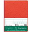 Exacompta - Piqûre comptable - 6 colonnes par page - 32 x 25 cm - 80 pages - rouge