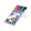 4007817078365-STAEDTLER Lumocolor 318 - feutre - noir, bleu, orange, violet, rose, vert clair-P_405112037_1-0