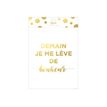 3700572722061-Kiub - Affiche métallisée A3 - Demain je me lève de bonheur - 24 x 30 cm-P_405112678_1-0