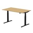 3760350281166-Bureau électrique UGO - L120x70cm - pieds noirs - plateau imitation chêne Stone-P_405113023_3-2