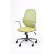3701338802232-Fauteuil de bureau TIME - accoudoirs fixes gris clair - vert-P_405113817_2-1