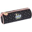 3664447122274-Trousse ronde Mr Wonderful - 1 compartiment - gris chiné et corail - Oberthur-P_405114772_1-0