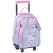 3661507522388-Sac à dos à roulettes Bella Sara Moon - 2 compartiments - gris et rose - Kid'Abord-P_405115119_1-0