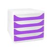 9002493424944-Exacompta Chromaline BigBox - Module de classement 4 tiroirs - violet transparent-P_405118131_2-1