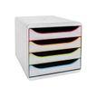 9002493424999-Exacompta Black Office BigBox - Module de classement 4 tiroirs - blanc/arlequin-P_405118140_2-1