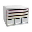 9002493430167-Exacompta Black Office Store-Box - Module de classement 6 tiroirs - blanc/arlequin-P_405118144_2-1