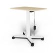 Bureau ELLIOT L70 - pieds blanc - plateau imitation chêne