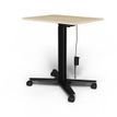 Bureau ELLIOT L70 - pieds noir - plateau imitation chêne