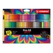 4006381583183-STABILO Pen 68 ARTY - feutre - noir, bleu clair, jaune, orange, brun, rose, vert clair, rouge carmin, vert émeraude, abricot, gris de Payne, bleu prussien, jaune citron, lilas, blush, moutarde, gris foncé, gris chaud, bleu fo-P_405119541_1-0