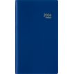 Agenda de poche Genova Breplan - 1 semaine sur 2 pages - 9 x 16 cm - bleu - Brepols