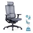 3700339918409-Fauteuil de bureau JAMES - accoudoirs réglables - appuie-tête réglable - noir et gris-P_405120005_1-0