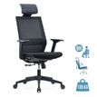 3700339918508-Fauteuil de bureau MAXIM - accoudoirs réglables - Appuie tête - noir-P_405120006_1-0