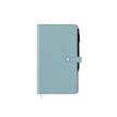 Agenda de poche spiralé Lady Kent - 1 semaine sur 2 pages - 9,5 x 17,5 cm - bleu gris - Oberthur