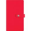 Agenda de poche spiralé Lady Kent - 1 semaine sur 2 pages - 9,5 x 17,5 cm - rouge - Oberthur