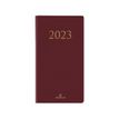 Agenda de poche Kiev - 1 semaine sur 2 pages - 9,5 x 17,5 cm - bordeaux - Oberthur