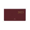 Agenda de poche à l'italienne Kiev - 1 semaine sur 2 pages - 9,5 x 17,5 cm - bordeaux - Oberthur