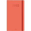 Agenda de poche Cachemire - 1 semaine sur 2 pages - 9,5 x 17,5 cm - corail - Oberthur