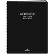 Agenda Portland - 1 semaine sur 2 pages - 22 x 30,7 cm - noir - Oberthur