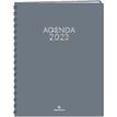 Agenda Portland - 1 semaine sur 2 pages - 22 x 30,7 cm - gris - Oberthur