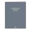 Agenda Portland - 1 semaine sur 2 pages - 22 x 28 cm - gris - Oberthur