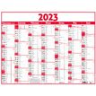 Oberthur Classique - Calendrier 7 mois par face - 32 x 42 cm - rouge