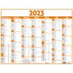 Oberthur Classique - Calendrier 7 mois par face - 43 x 55 cm - orange