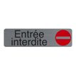 3130630671527-Exacompta - Plaque de signalisation Entrée interdite - 165 x 44 mm - aluminium brossé-P_405121390_3-0