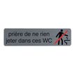 3130630671619-Exacompta - Plaque de signalisation Ne rien jeter dans les WC - 165 x 44 mm - aluminium br-P_405121399_3-0