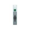 3130630671688-Exacompta - Plaque de signalisation Dame - 165 x 44 mm - aluminium brossé-P_405121406_4-0