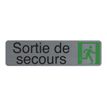 3130630671725-Exacompta - Plaque de signalisation Sortie de secours - 165 x 44 mm - aluminium brossé-P_405121410_3-0