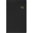 Agenda Seta - 1 jour par page - 10 x 16,5 cm - noir - Brepols