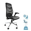 8033540636516-Fauteuil de bureau ATHENA - accoudoirs rabattables - appui-tête intégré - noir-P_405121632_1-0