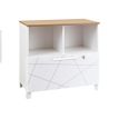 3483600215987-Armoire mi-haute SUNDAY - L80 x H79 x P42 - 2 cases + 1 tiroir - blanc graphic - top non inclus en opti--2