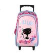 3666311012322-Sac à dos à roulettes Lililou - 2 compartiments - rose - Bagtrotter-P_405128876_1-0