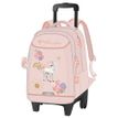 3661507522425-Sac à dos à roulettes Bella Sara Romantic - 1 compartiment - rose poudré - Kid'Abord-P_405129133_1-0
