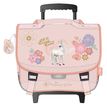 3661507524429-Cartable à roulettes Bella Sara Romantic 38 cm - 2 compartiments - rose poudré - Kid'Abo-P_405129135_1-0