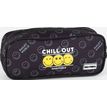 3020120175188-Trousse rectangulaire réversible Smiley Chill out - 1 compartiment - noir/jaune - Hamelin-P_405129613_1-0