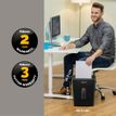 0043859775774-Fellowes Powershred P-42C - destructeur de documents coupe croisée - 8 feuilles - Corbeille 15 litres--5