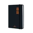 Agenda à élastique Alabama - 1 jour par page - 12,5 x 17,5 cm - noir et orange - Oberthur