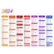3664447138466-Calendrier Arc en Ciel - 7 mois par face - 33,5 x 43 cm - Oberthur-P_405132149_2-1