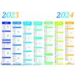 Calendrier Arc en Ciel - 7 mois par face - 43 x 55 cm - Oberthur