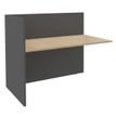 Banque d'accueil Module de départ haut OLA - L142,5 x H112 x P82,5 cm - structure carbone, plateau chêne clair