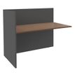 Banque d'accueil Module de départ haut OLA - L142,5 x H112 x P82,5 cm - structure carbone, plateau noyer