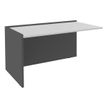 Banque d'accueil Module de départ bas OLA - L142,5 x H75,5 x P82,5 cm - structure carbone, plateau blanc perle