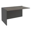 Banque d'accueil Module de départ bas OLA - L142,5 x H75,5 x P82,5 cm - structure carbone, plateau chêne gris